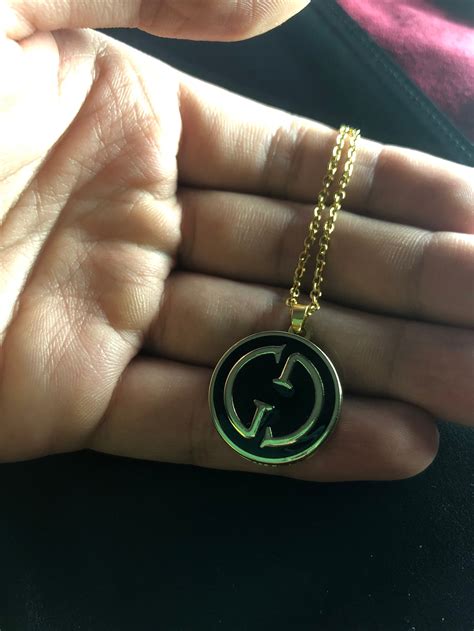 gucci chain necklace free shipping|Gucci necklace vintage.